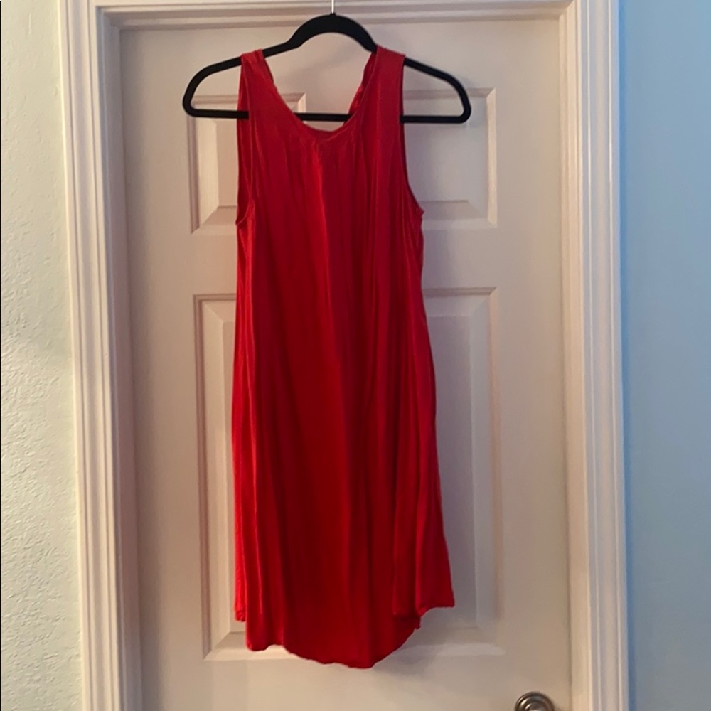 Red mini dress